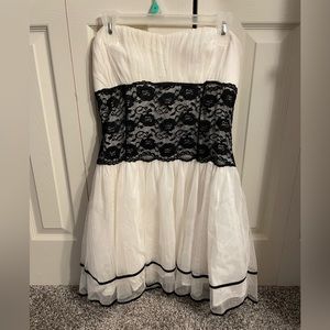Black and White Semi-Formal Dress